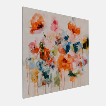 QUADRO JARDIM FLUIDO ABSTRATO