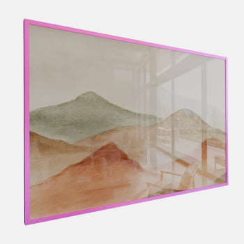 QUADRO MONTANHAS SERENAS EM AQUARELA