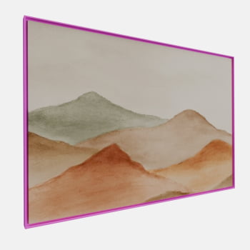 QUADRO MONTANHAS SERENAS EM AQUARELA