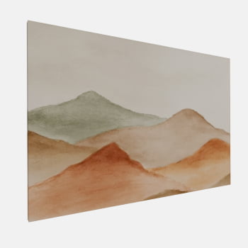 QUADRO MONTANHAS SERENAS EM AQUARELA