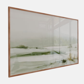 QUADRO HORIZONTE CAMPESTRE EM AQUARELA