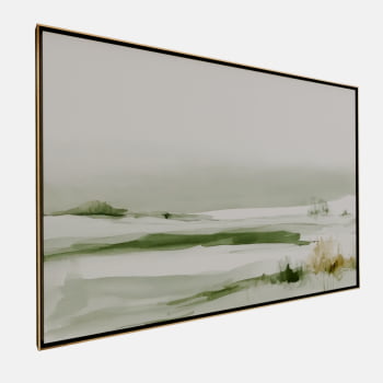 QUADRO HORIZONTE CAMPESTRE EM AQUARELA
