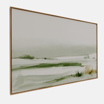 QUADRO HORIZONTE CAMPESTRE EM AQUARELA