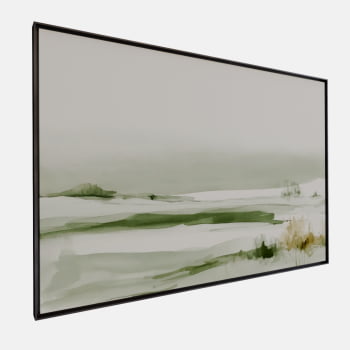 QUADRO HORIZONTE CAMPESTRE EM AQUARELA
