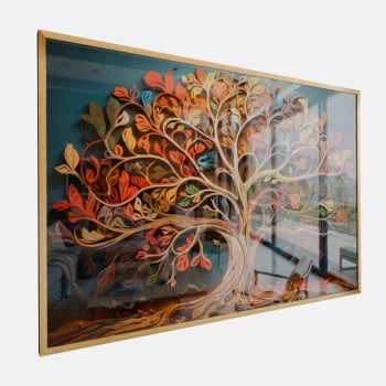 QUADRO ÁRVORE DA VIDA COLORIDA