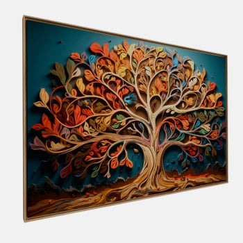 QUADRO ÁRVORE DA VIDA COLORIDA