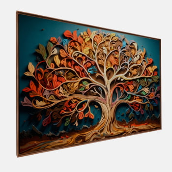 QUADRO ÁRVORE DA VIDA COLORIDA