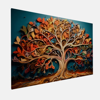 QUADRO ÁRVORE DA VIDA COLORIDA