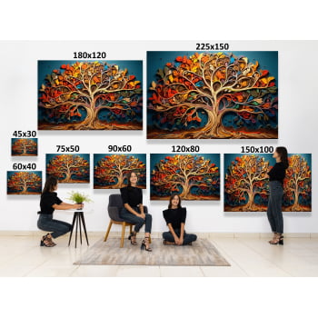 QUADRO ÁRVORE DA VIDA COLORIDA