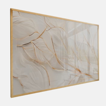 QUADRO FOLHAS DOURADAS DELICADAS QUADRO FOLHAS DOURADAS DELICADAS