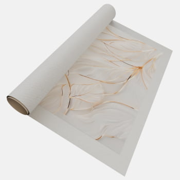 QUADRO FOLHAS DOURADAS DELICADAS