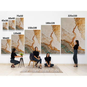QUADRO  FLUIR DOURADO ABSTRATO