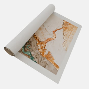 QUADRO  FLUIR DOURADO ABSTRATO