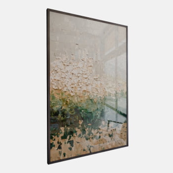 QUADRO HORIZONTE VERDEJANTE ABSTRATO