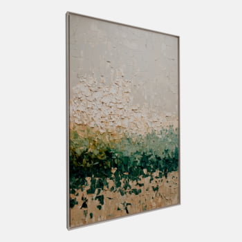 QUADRO HORIZONTE VERDEJANTE ABSTRATO