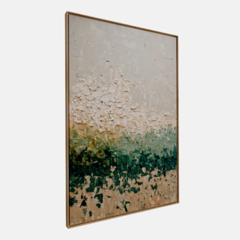QUADRO HORIZONTE VERDEJANTE ABSTRATO