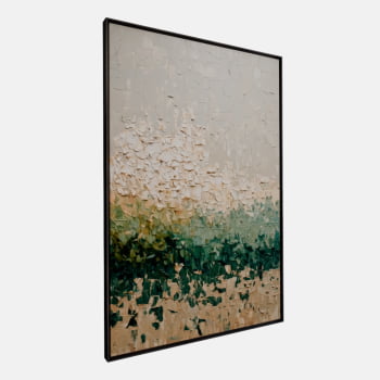 QUADRO HORIZONTE VERDEJANTE ABSTRATO