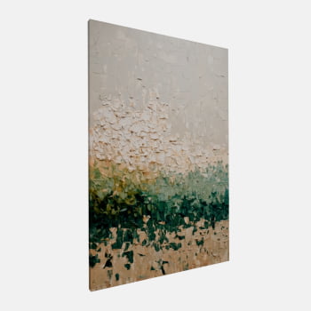 QUADRO HORIZONTE VERDEJANTE ABSTRATO