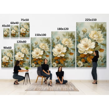 QUADRO WHITE FLOWERS