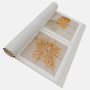 KIT 2 QUADROS  DUO NATURAL DOURADO