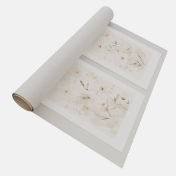KIT 2 QUADROS FLORES CAMPESTRES SUAVES