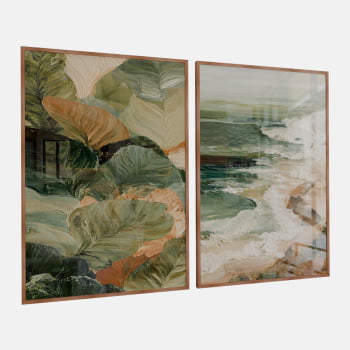 KIT 2 QUADROS  NATUREZA VIVA SERENA