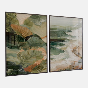 KIT 2 QUADROS  NATUREZA VIVA SERENA