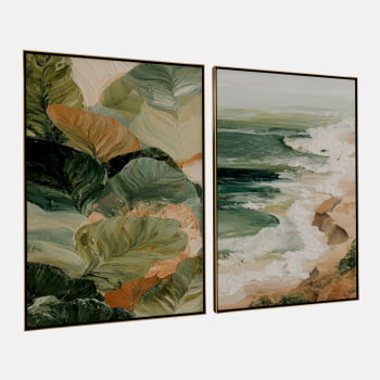 KIT 2 QUADROS  NATUREZA VIVA SERENA
