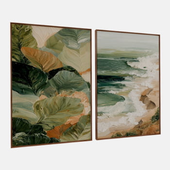 KIT 2 QUADROS  NATUREZA VIVA SERENA
