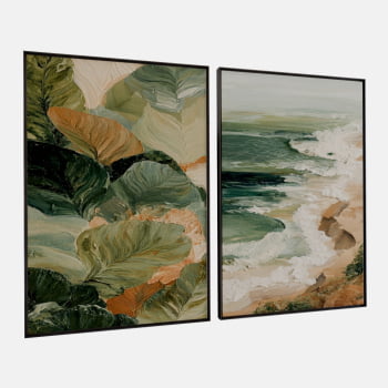 KIT 2 QUADROS  NATUREZA VIVA SERENA