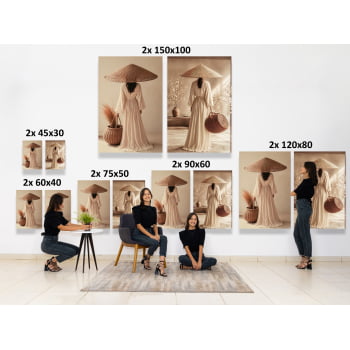 KIT 2 QUADROS  ESSÊNCIA ASIÁTICA SERENA