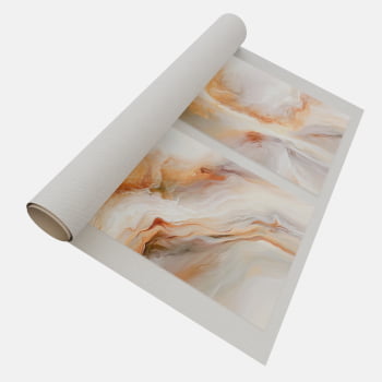 KIT 2 QUADROS  FLUXO DOURADO ABSTRATO