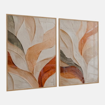 KIT 2 QUADROS FLUXO ORGÂNICO TERRA