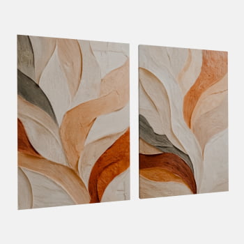 KIT 2 QUADROS FLUXO ORGÂNICO TERRA