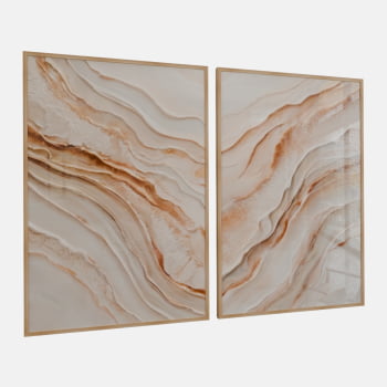 KIT 2 QUADROS TEXTURA EM ONDAS KIT 2 QUADROS TEXTURA EM ONDAS