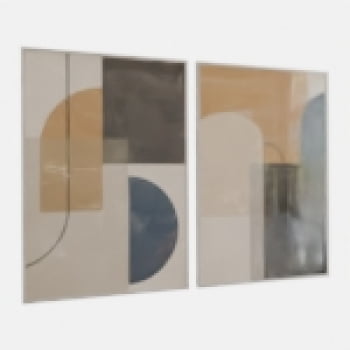 KIT 2 QUADROS Geométricos Abstratos Modernos