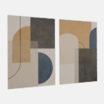 KIT 2 QUADROS Geométricos Abstratos Modernos
