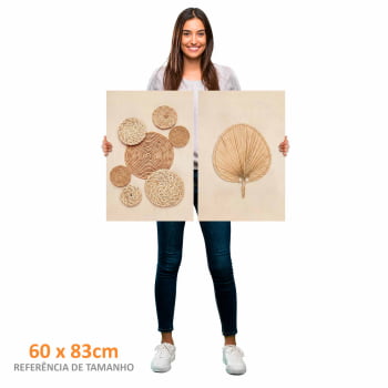 Kit 2 quadros retangulares - Duo Handcrafted Straw