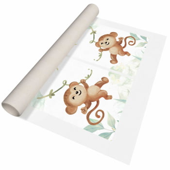 Kit 2 quadros retangulares - Duo Baby Monkeys