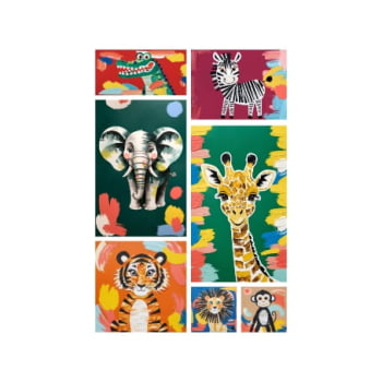 KIT 7 QUADROS SAFARI MAXIMALISTA (126X186cm)