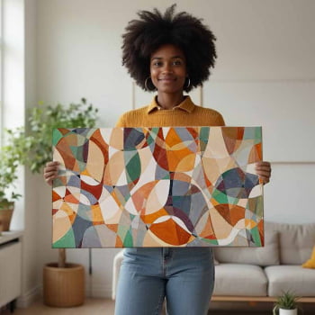 Quadro panorâmico - Geometria das Cores
