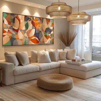 Quadro panorâmico - Geometria das Cores