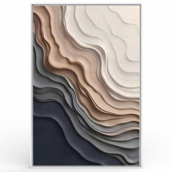 Quadro Retangular - Frozen Beach 3D