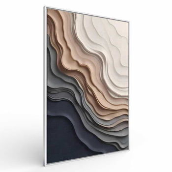 Quadro Retangular - Frozen Beach 3D