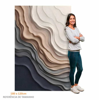 Quadro Retangular - Frozen Beach 3D