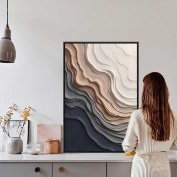 Quadro Retangular - Frozen Beach 3D