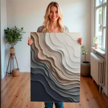 Quadro Retangular - Frozen Beach 3D