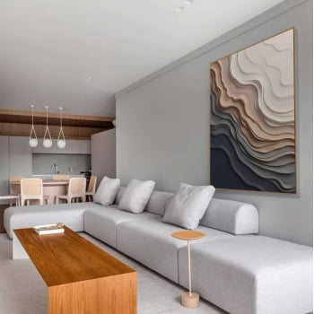 Quadro Retangular - Frozen Beach 3D