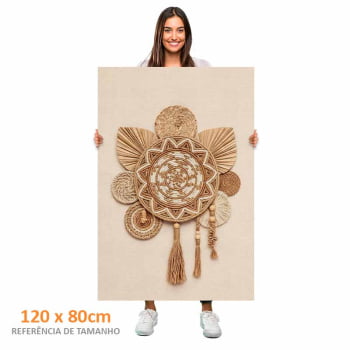 Quadro Retangular - Mandala Boho