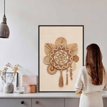 Quadro Retangular - Mandala Boho